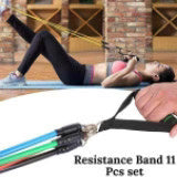 Resistance Exercise Bands with Door Anchor, Handles, Waterproof Carry Bag, and Legs Ankle Straps 11 Pcs Resistance Band Set For Men & Women  ★★★★★ 5.0 (2400+ Reviews)