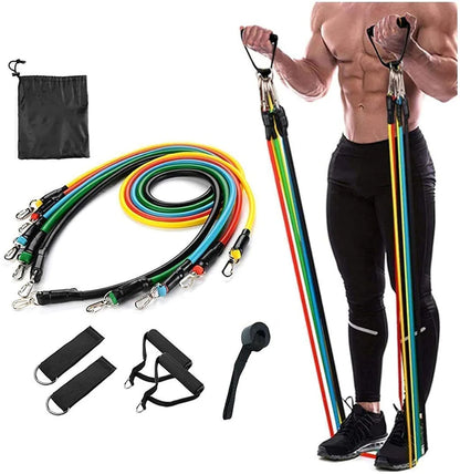 Resistance Exercise Bands with Door Anchor, Handles, Waterproof Carry Bag, and Legs Ankle Straps 11 Pcs Resistance Band Set For Men & Women  ★★★★★ 5.0 (2400+ Reviews)