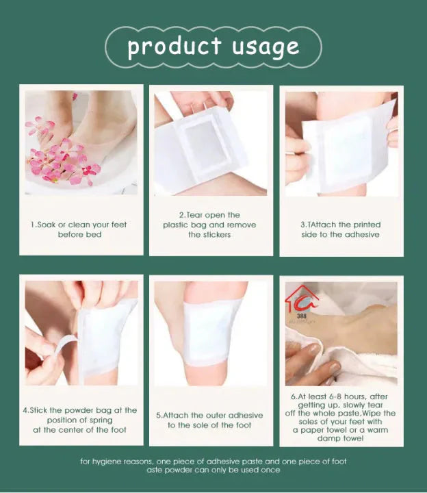 100% Herbal & Gentle ™ Ingredient Detox Foot Pads (BUY 1 GET 1 FREE )