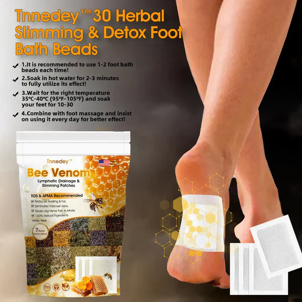 New Bee Venom Lymphatic Drainage & Slimming Foot Patches 🌿👣